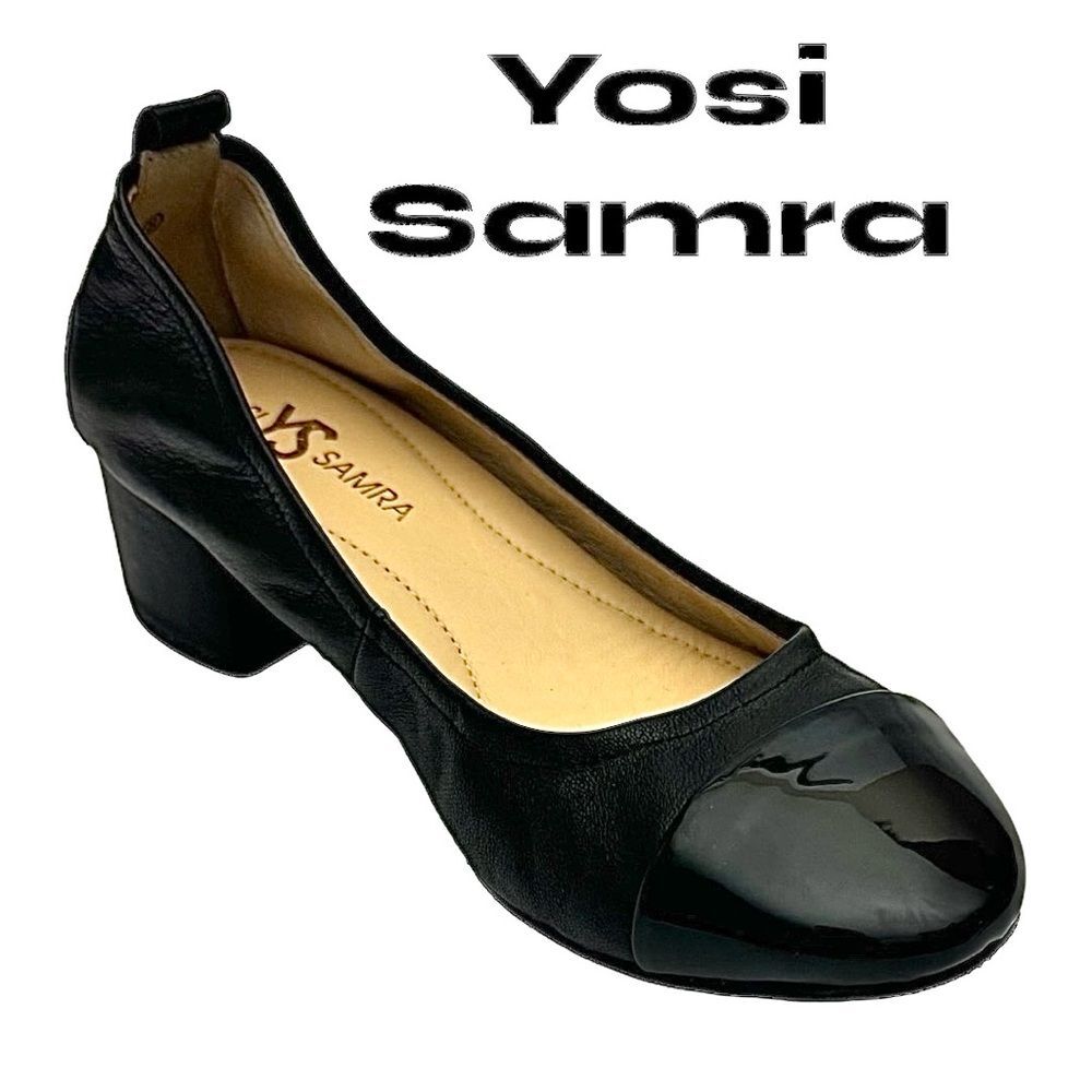 Yosi Samra Heeled Loafers Women’s Size 8M Leather & Patent Shoes